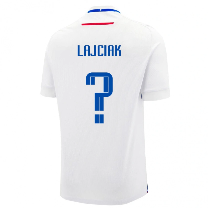 Danxen Kinderen Slowakije Alex Lajciak #0 Wit Uitshirt Uittenue 24-26 T-Shirt