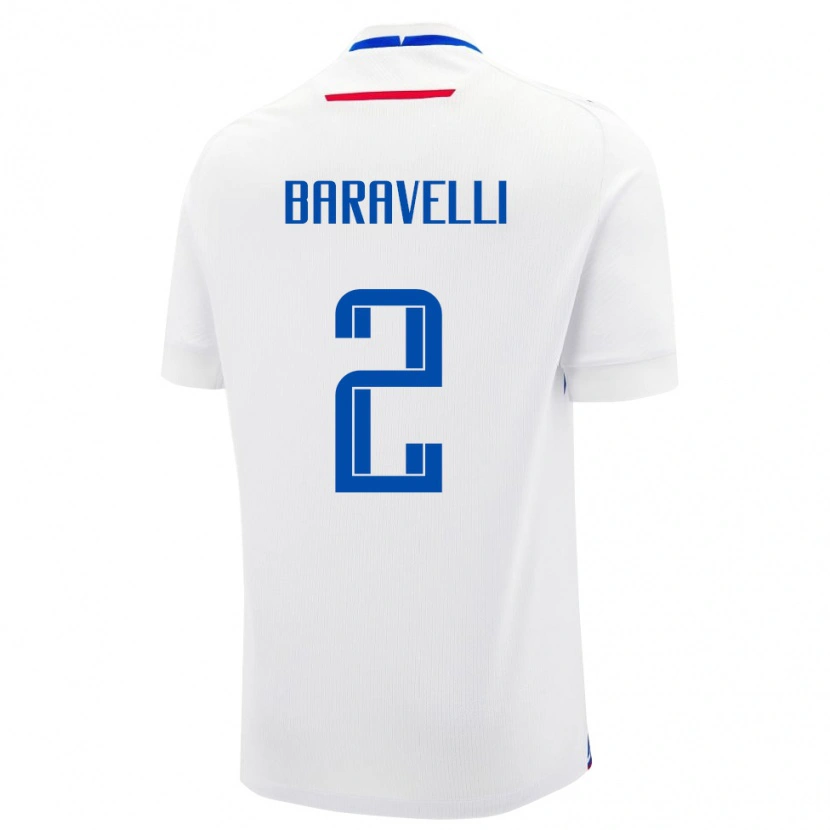 Danxen Kinderen Slowakije Rocco Baravelli #2 Wit Uitshirt Uittenue 24-26 T-Shirt
