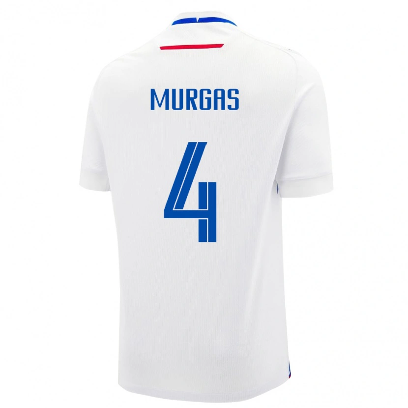 Danxen Kinderen Slowakije Jan Murgas #4 Wit Uitshirt Uittenue 24-26 T-Shirt