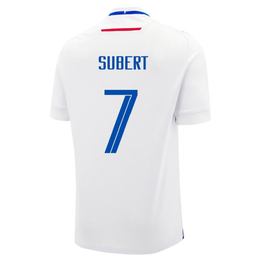 Danxen Kinderen Slowakije Alex Subert #7 Wit Uitshirt Uittenue 24-26 T-Shirt