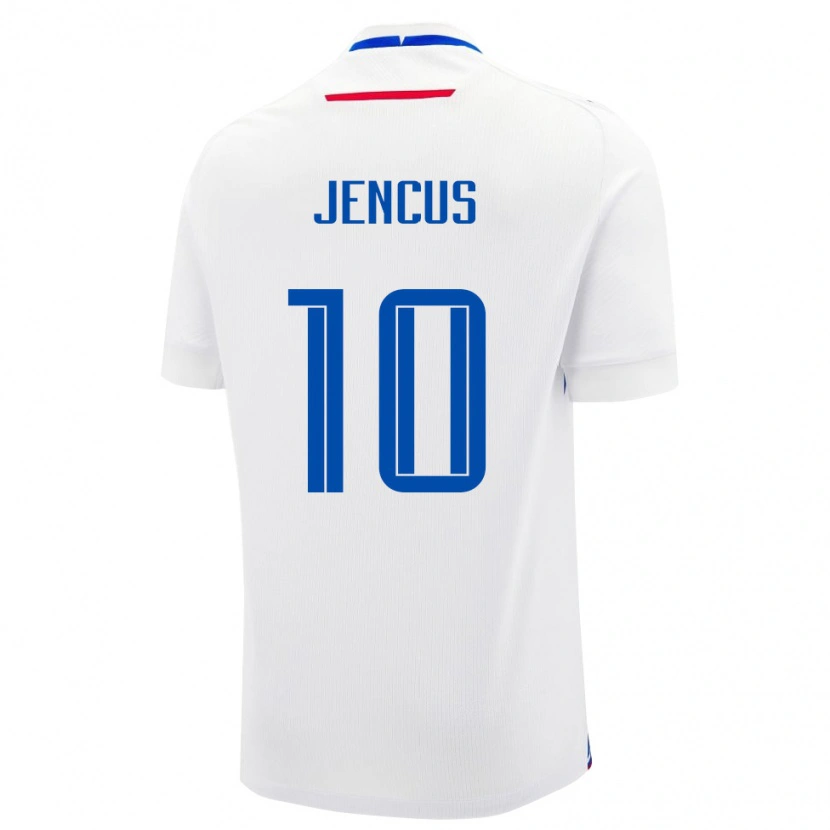 Danxen Kinderen Slowakije Martin Jencus #10 Wit Uitshirt Uittenue 24-26 T-Shirt