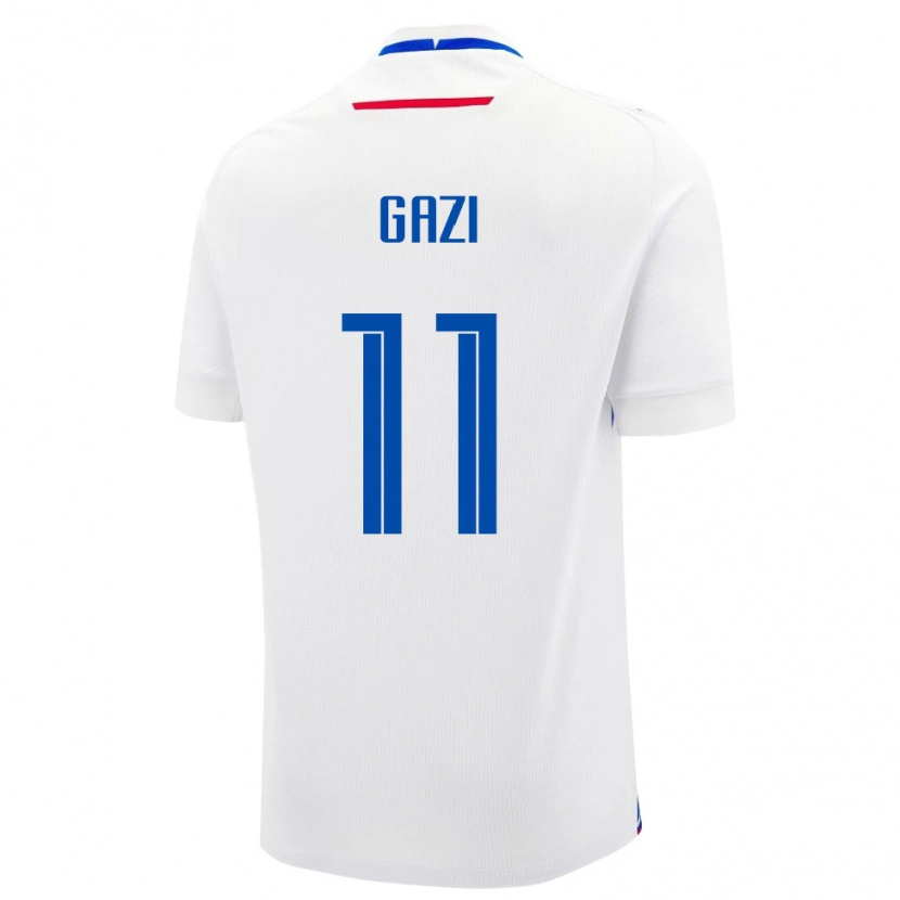 Danxen Kinderen Slowakije Adam Gazi #11 Wit Uitshirt Uittenue 24-26 T-Shirt