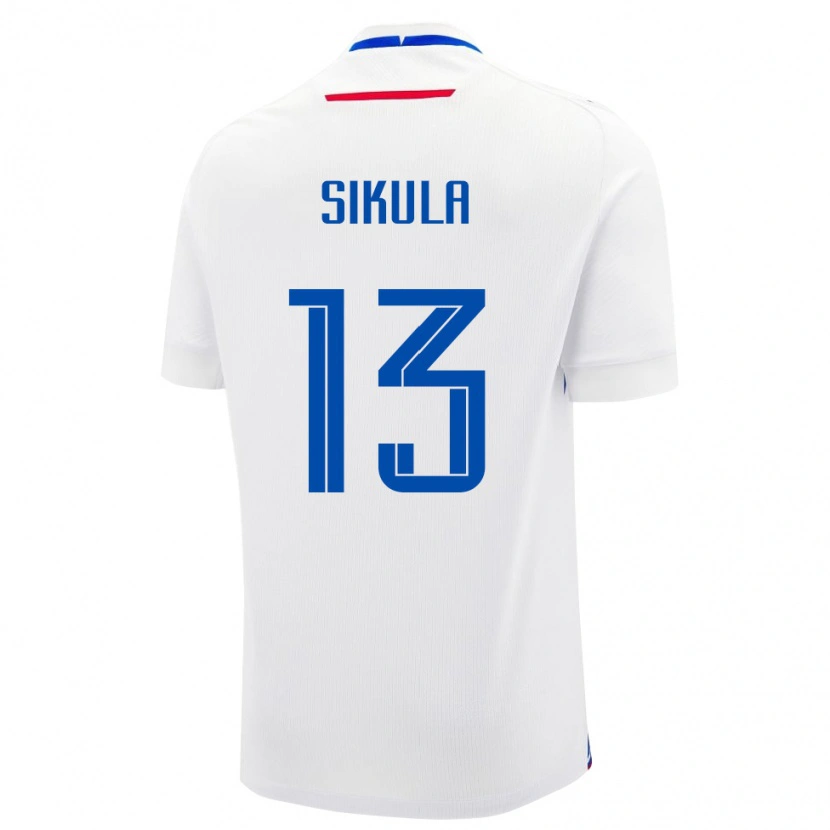 Danxen Kinderen Slowakije Nicolas Sikula #13 Wit Uitshirt Uittenue 24-26 T-Shirt