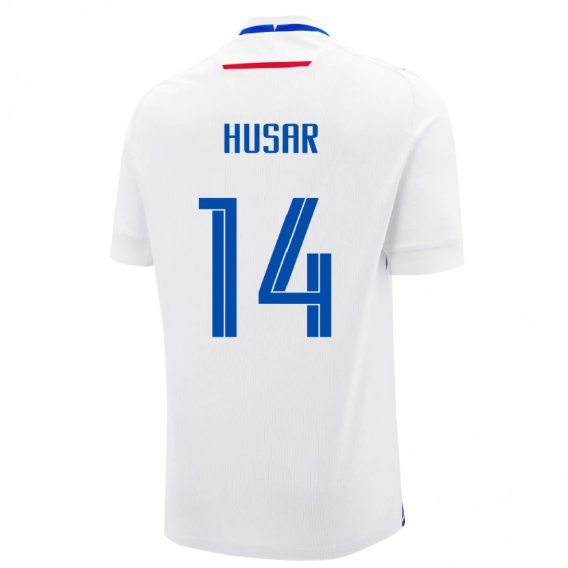 Danxen Kinderen Slowakije Tadeas Husar #14 Wit Uitshirt Uittenue 24-26 T-Shirt