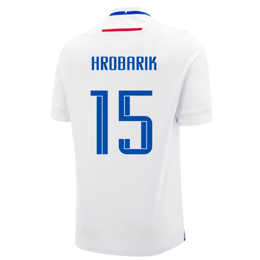Danxen Kinderen Slowakije Tobias Hrobarik #15 Wit Uitshirt Uittenue 24-26 T-Shirt