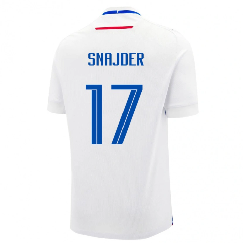 Danxen Kinderen Slowakije Dominik Snajder #17 Wit Uitshirt Uittenue 24-26 T-Shirt