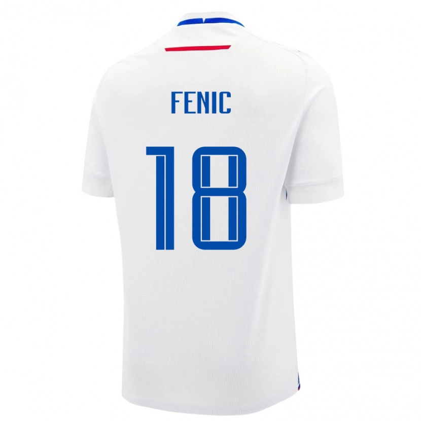 Danxen Kinderen Slowakije Oliver Fenic #18 Wit Uitshirt Uittenue 24-26 T-Shirt