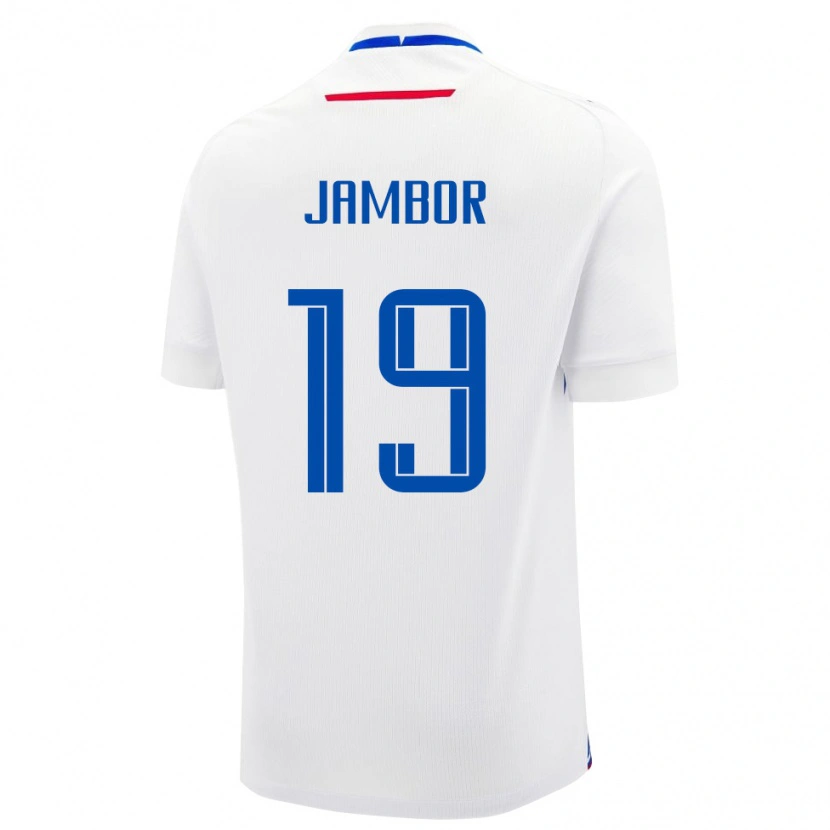 Danxen Kinderen Slowakije Timotej Jambor #19 Wit Uitshirt Uittenue 24-26 T-Shirt