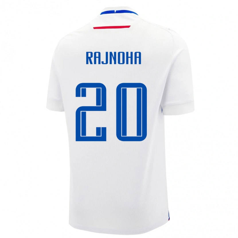 Danxen Kinderen Slowakije Adam Rajnoha #20 Wit Uitshirt Uittenue 24-26 T-Shirt