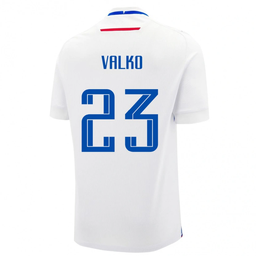 Danxen Kinderen Slowakije Bruno Valko #23 Wit Uitshirt Uittenue 24-26 T-Shirt