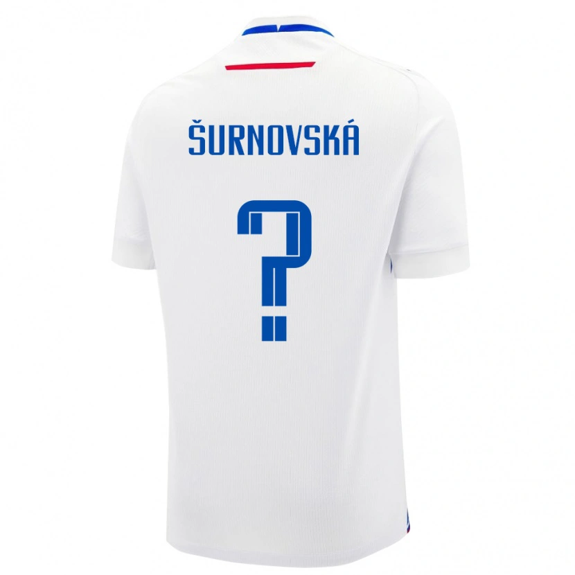 Danxen Kinderen Slowakije Martina Šurnovská #0 Wit Uitshirt Uittenue 24-26 T-Shirt