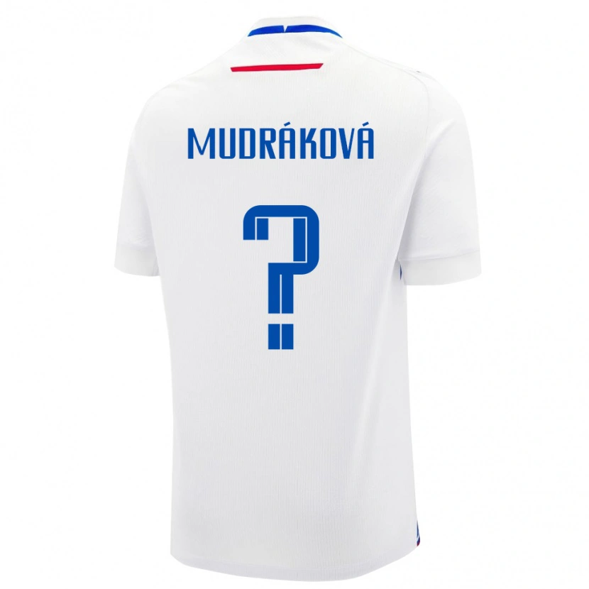 Danxen Kinderen Slowakije Patrícia Mudráková #0 Wit Uitshirt Uittenue 24-26 T-Shirt