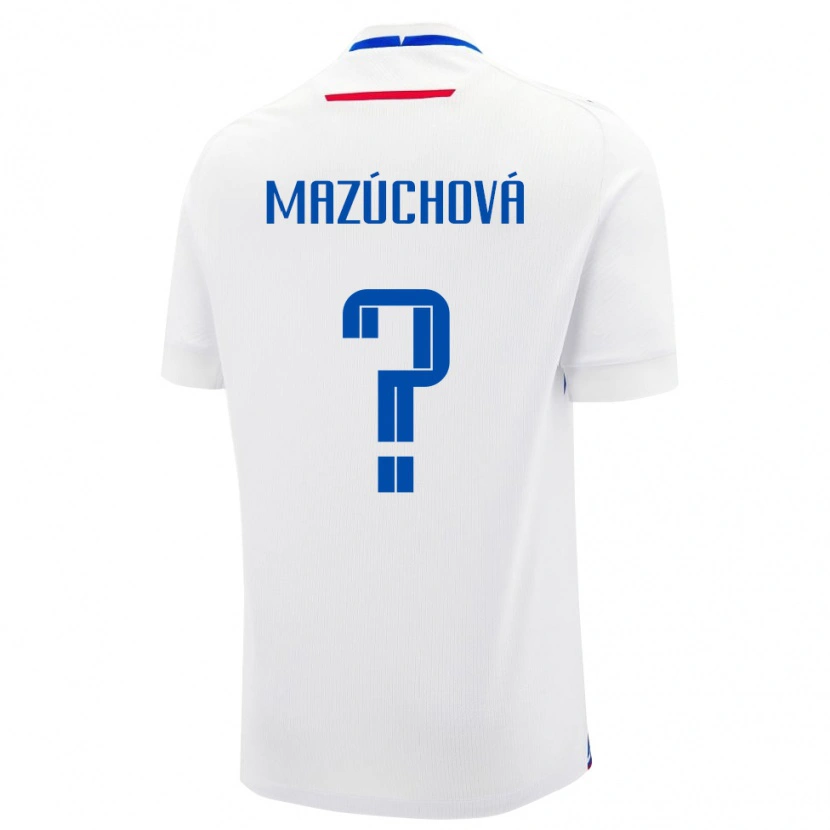 Danxen Kinderen Slowakije Lenka Mazúchová #0 Wit Uitshirt Uittenue 24-26 T-Shirt
