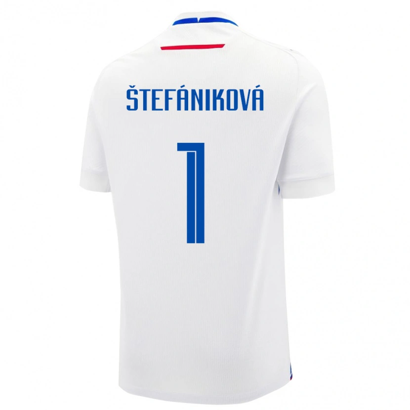 Danxen Kinderen Slowakije Marína Štefániková #1 Wit Uitshirt Uittenue 24-26 T-Shirt