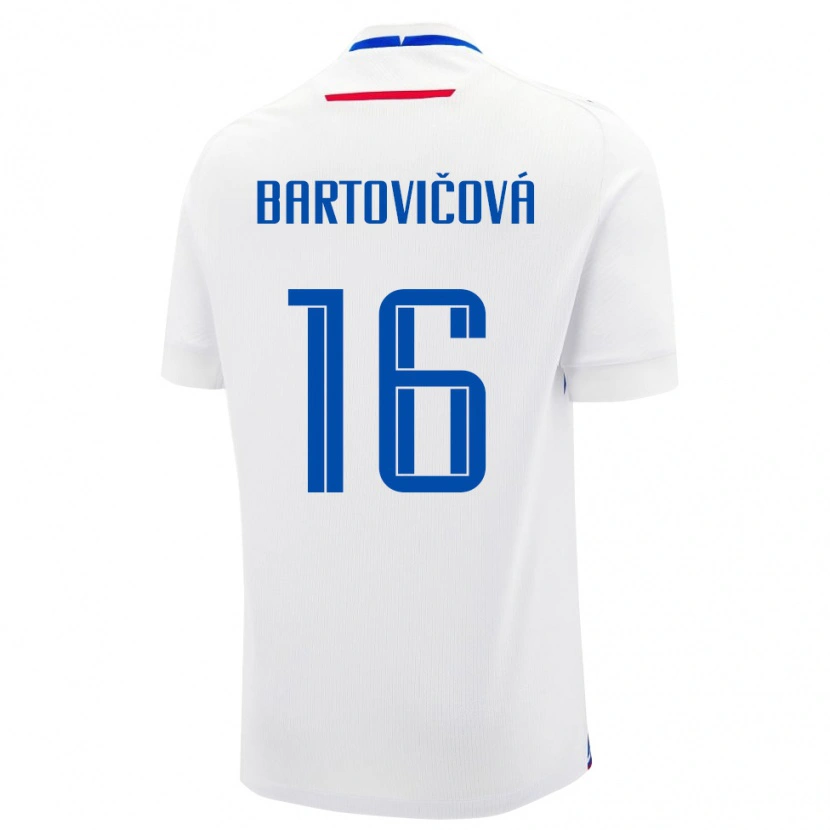 Danxen Kinderen Slowakije Diana Bartovičová #16 Wit Uitshirt Uittenue 24-26 T-Shirt