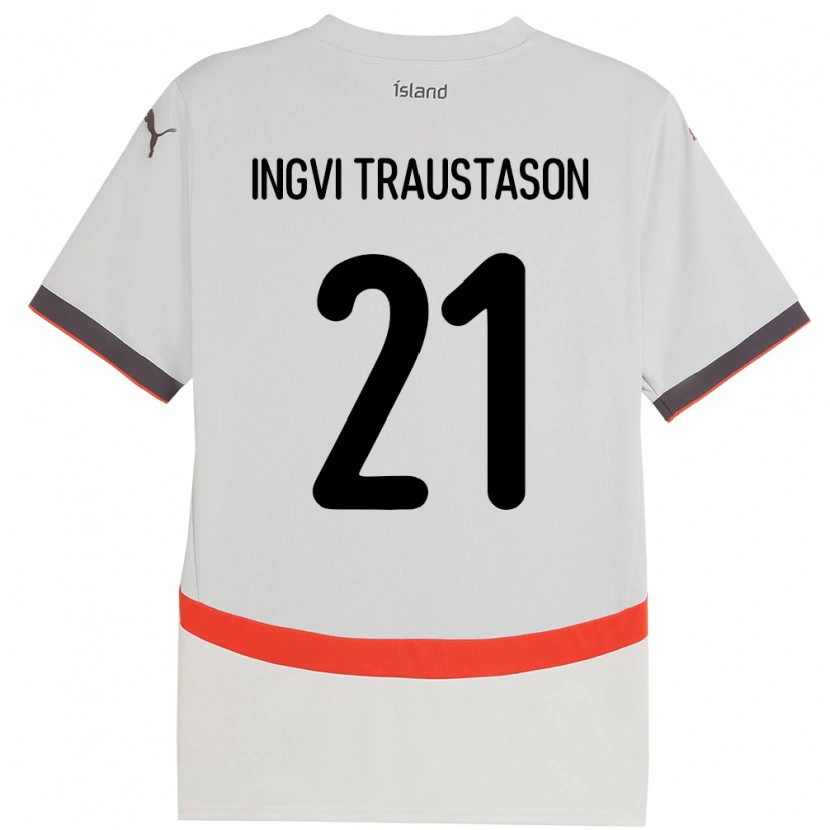 Danxen Kinderen Ijsland Arnór Ingvi Traustason #21 Wit Uitshirt Uittenue 24-26 T-Shirt