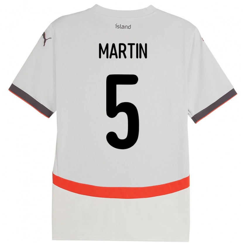 Danxen Kinderen Ijsland Markús Andri Daníelsson Martin #5 Wit Uitshirt Uittenue 24-26 T-Shirt