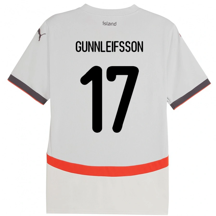 Danxen Kinderen Ijsland Gunnleifur Orri Gunnleifsson #17 Wit Uitshirt Uittenue 24-26 T-Shirt