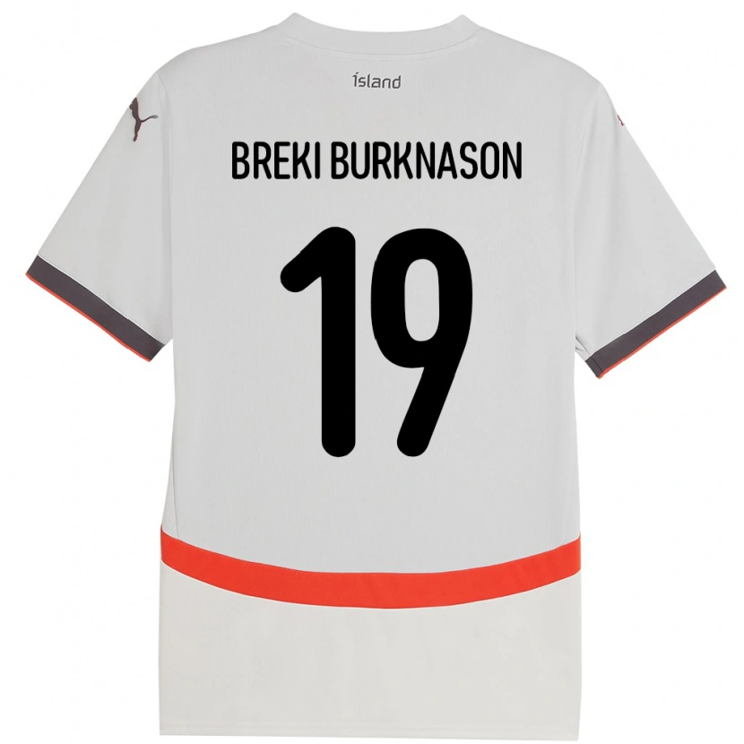 Danxen Kinderen Ijsland Birnir Breki Burknason #19 Wit Uitshirt Uittenue 24-26 T-Shirt