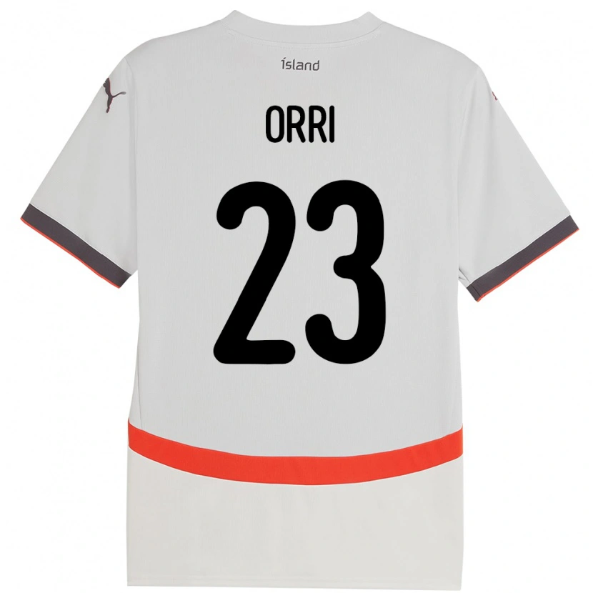 Danxen Kinderen Ijsland Ágúst Orri Thorsteinsson #23 Wit Uitshirt Uittenue 24-26 T-Shirt