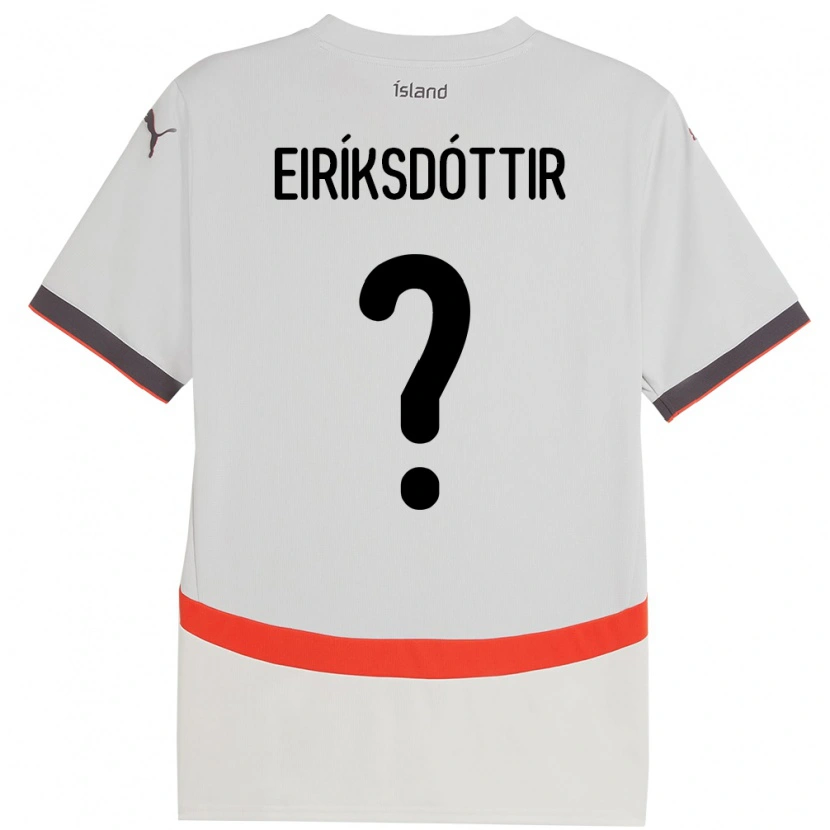 Danxen Kinderen Ijsland Arna Eiríksdóttir #0 Wit Uitshirt Uittenue 24-26 T-Shirt