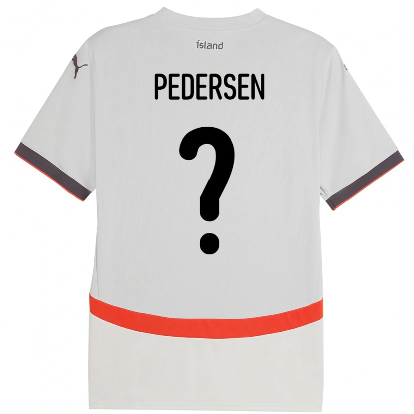 Danxen Kinderen Ijsland Lára Pedersen #0 Wit Uitshirt Uittenue 24-26 T-Shirt