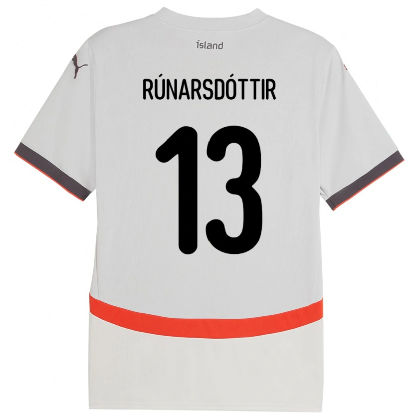 Danxen Kinderen Ijsland Cecilía Rán Rúnarsdóttir #13 Wit Uitshirt Uittenue 24-26 T-Shirt
