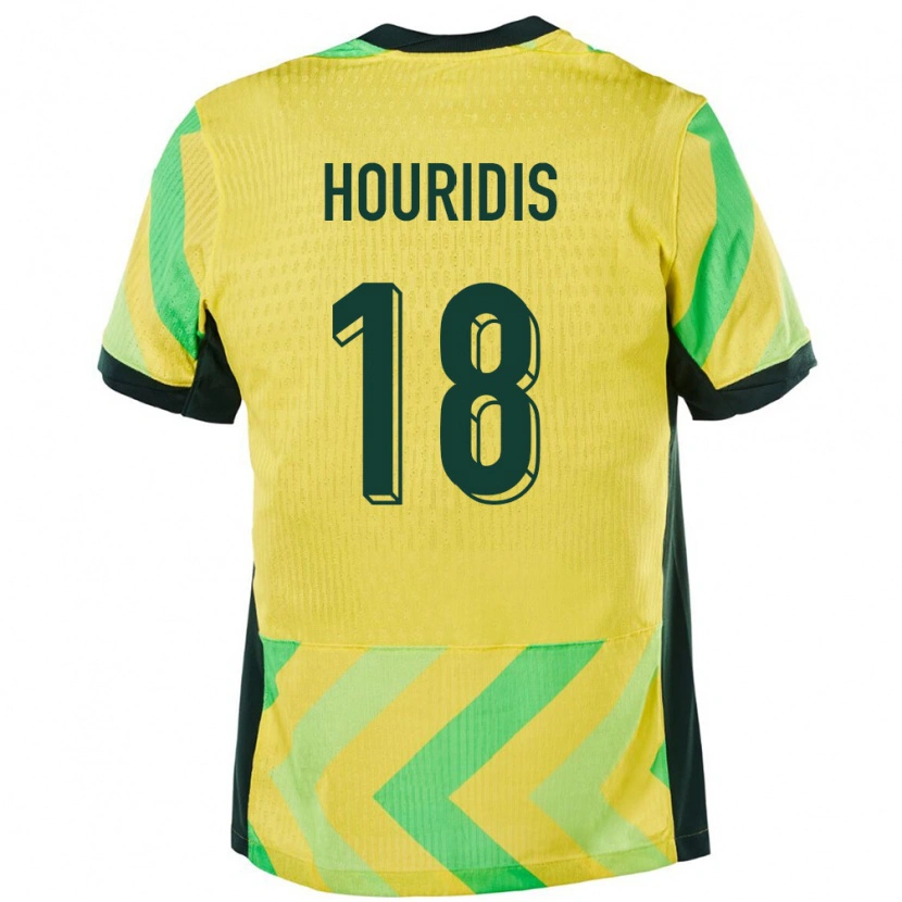 Danxen Heren Australië James Houridis #18 Goud Thuisshirt Thuistenue 24-26 T-Shirt