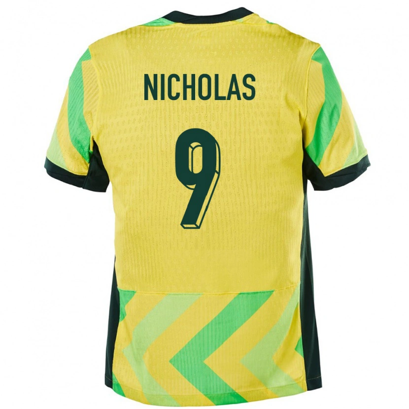 Danxen Heren Australië Nicholas Dagostino #9 Goud Thuisshirt Thuistenue 24-26 T-Shirt