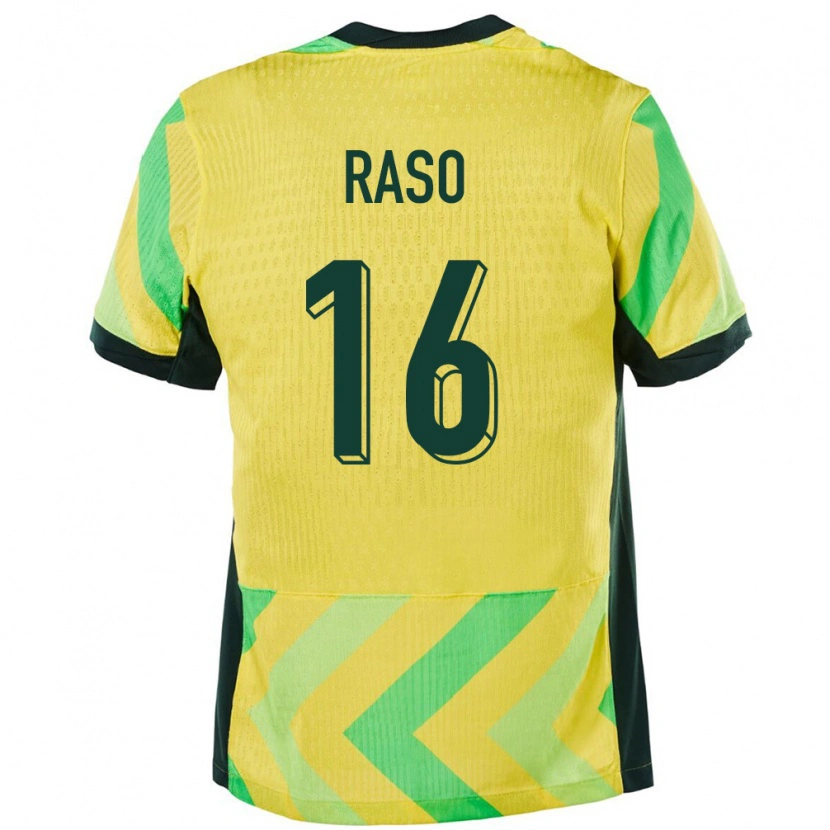 Danxen Heren Australië Hayley Raso #16 Goud Thuisshirt Thuistenue 24-26 T-Shirt
