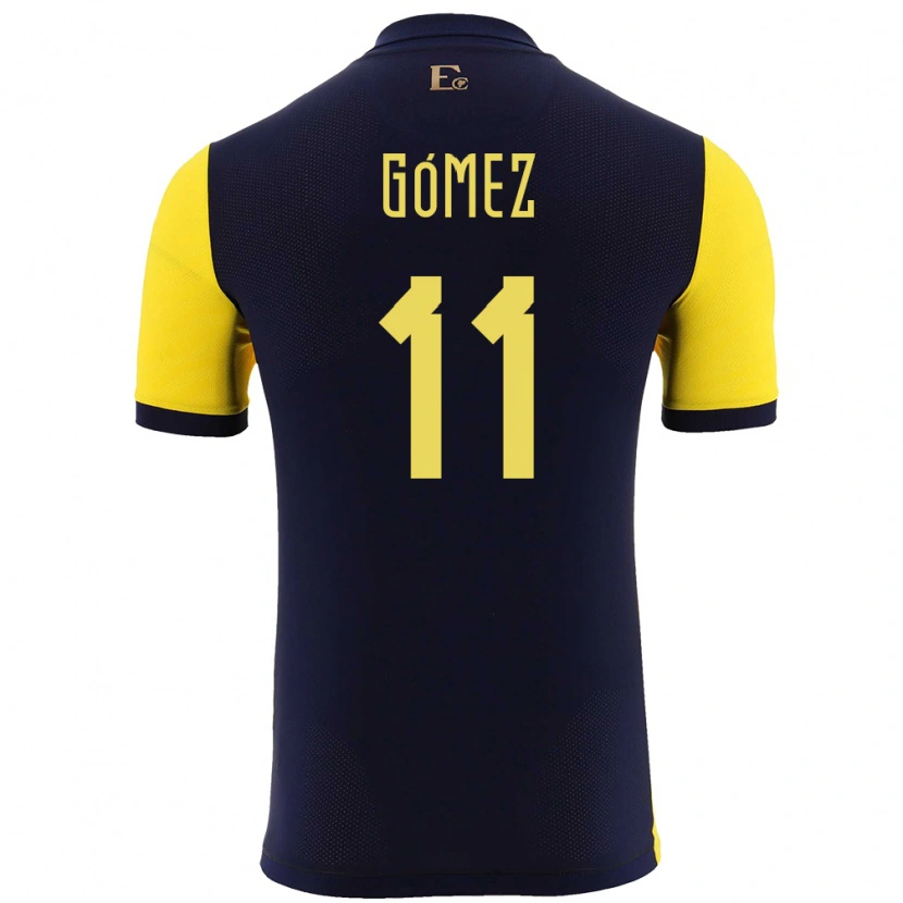 Danxen Heren Ecuador Jandry Gómez #11 Geel Thuisshirt Thuistenue 24-26 T-Shirt