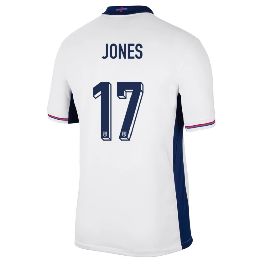 Danxen Heren Engeland Curtis Jones #17 Wit Thuisshirt Thuistenue 24-26 T-Shirt