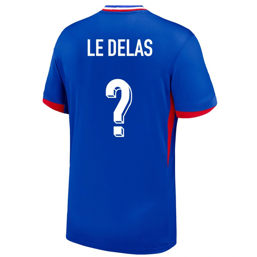 Danxen Heren Frankrijk Mattéo Le Delas #0 Blauw Thuisshirt Thuistenue 24-26 T-Shirt