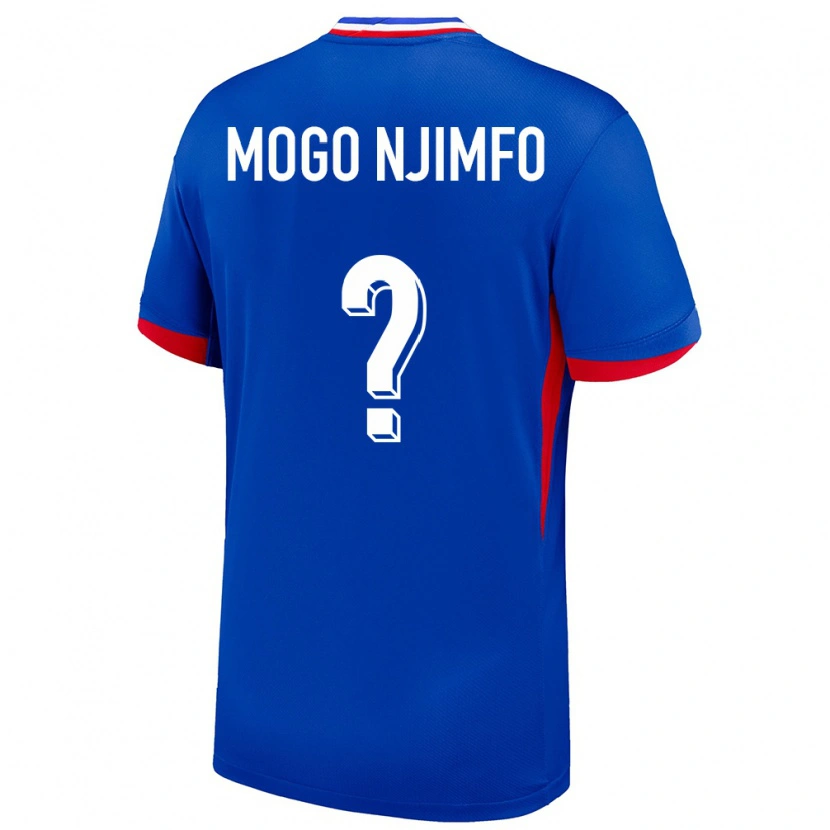 Danxen Heren Frankrijk Arthur Mogo Njimfo #0 Blauw Thuisshirt Thuistenue 24-26 T-Shirt