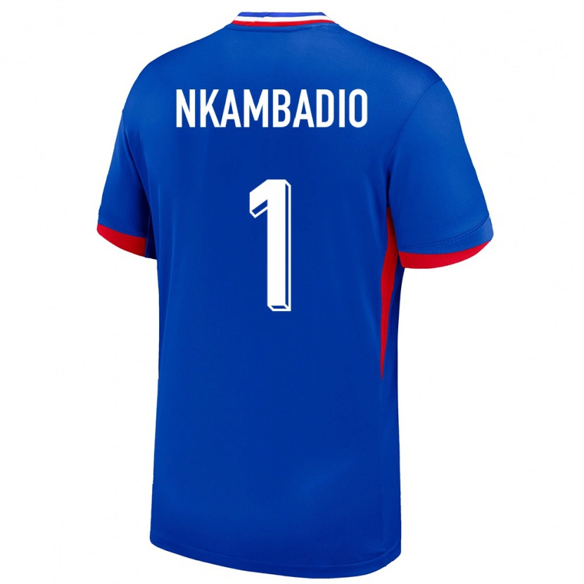 Danxen Heren Frankrijk Obed Nkambadio #1 Blauw Thuisshirt Thuistenue 24-26 T-Shirt