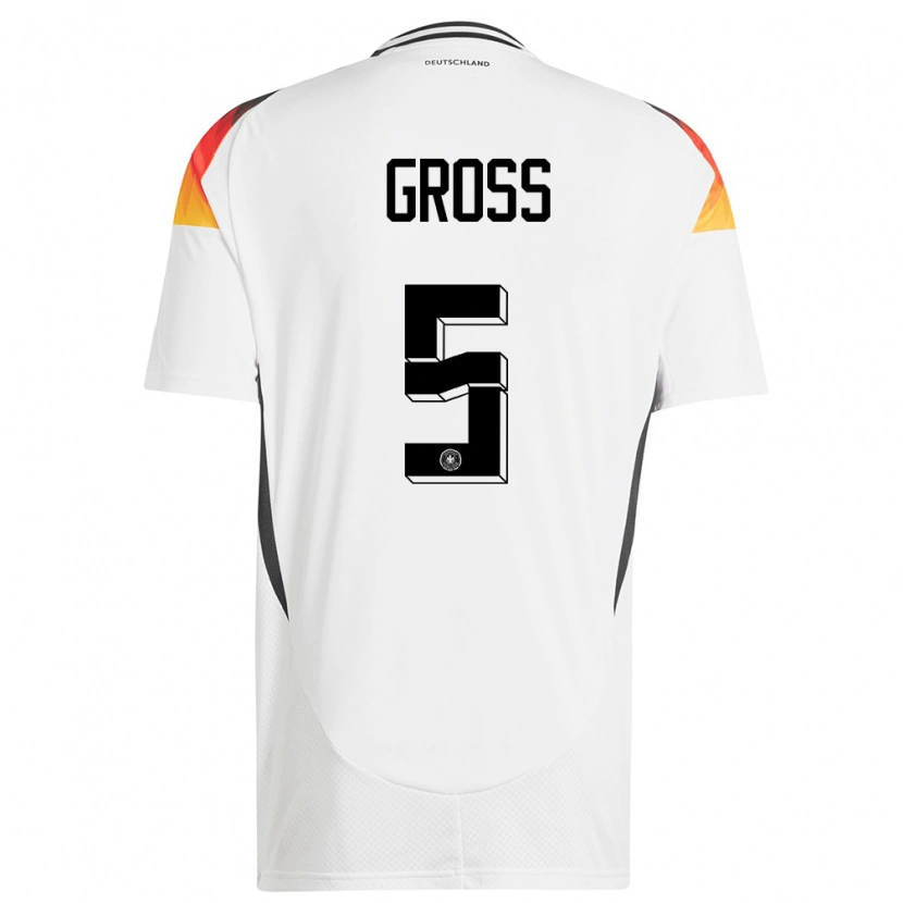 Danxen Heren Duitsland Pascal Groß #5 Wit Thuisshirt Thuistenue 24-26 T-Shirt