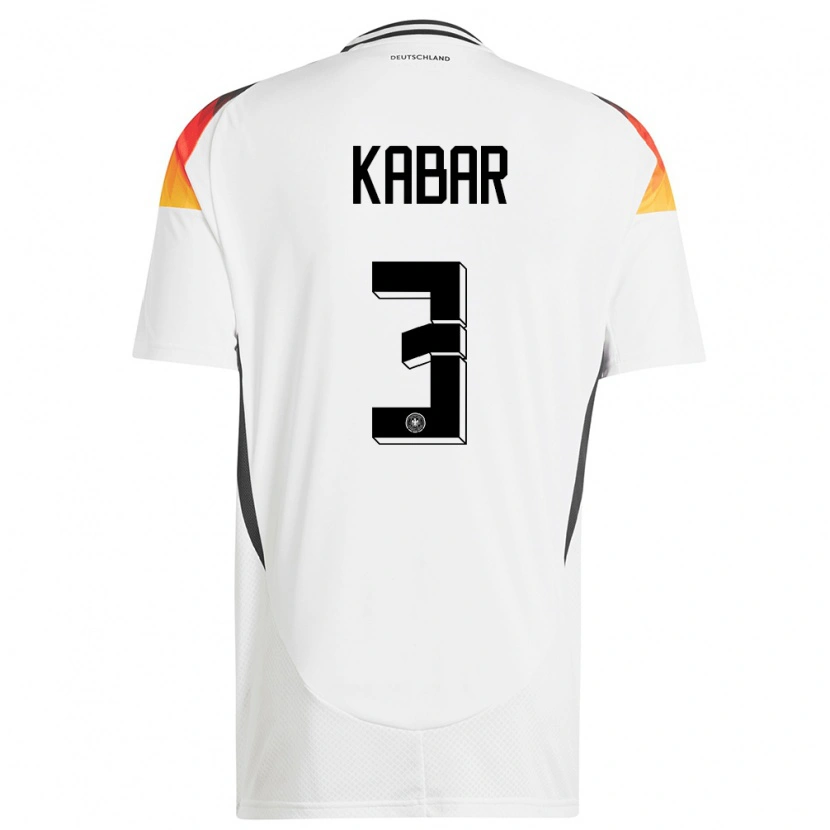 Danxen Heren Duitsland Almugera Kabar #3 Wit Thuisshirt Thuistenue 24-26 T-Shirt