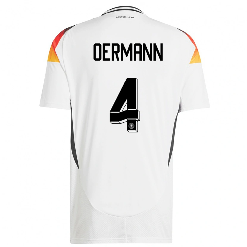 Danxen Heren Duitsland Tim Oermann #4 Wit Thuisshirt Thuistenue 24-26 T-Shirt