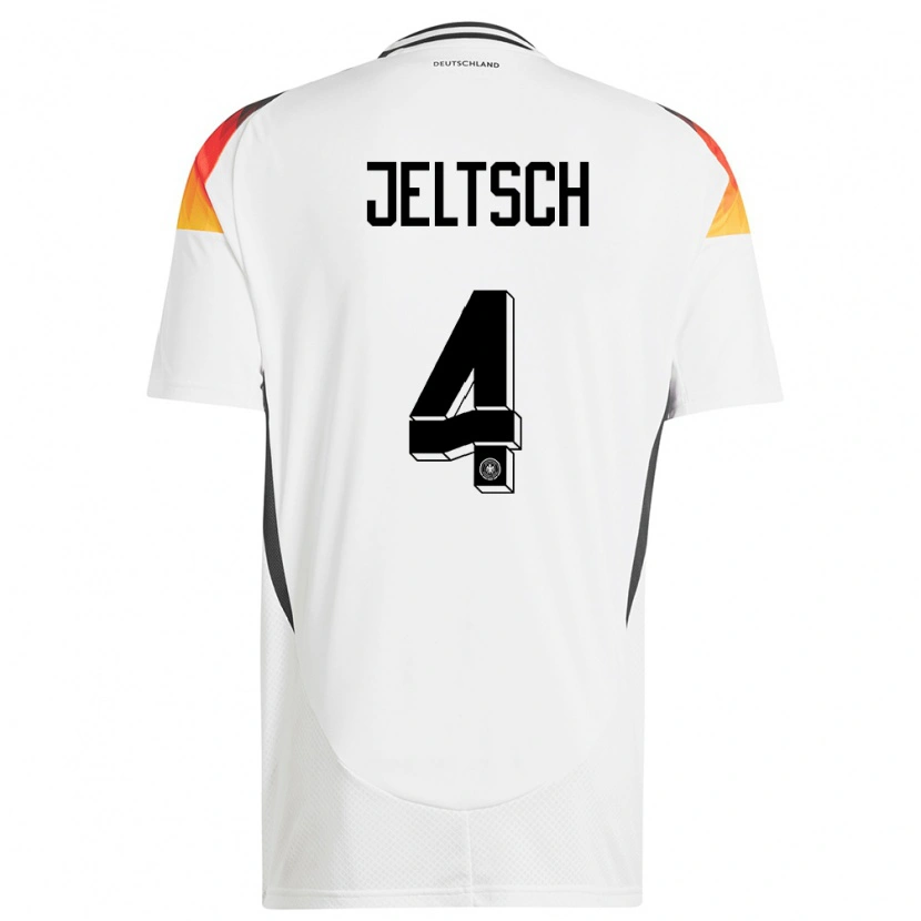 Danxen Heren Duitsland Finn Jeltsch #4 Wit Thuisshirt Thuistenue 24-26 T-Shirt
