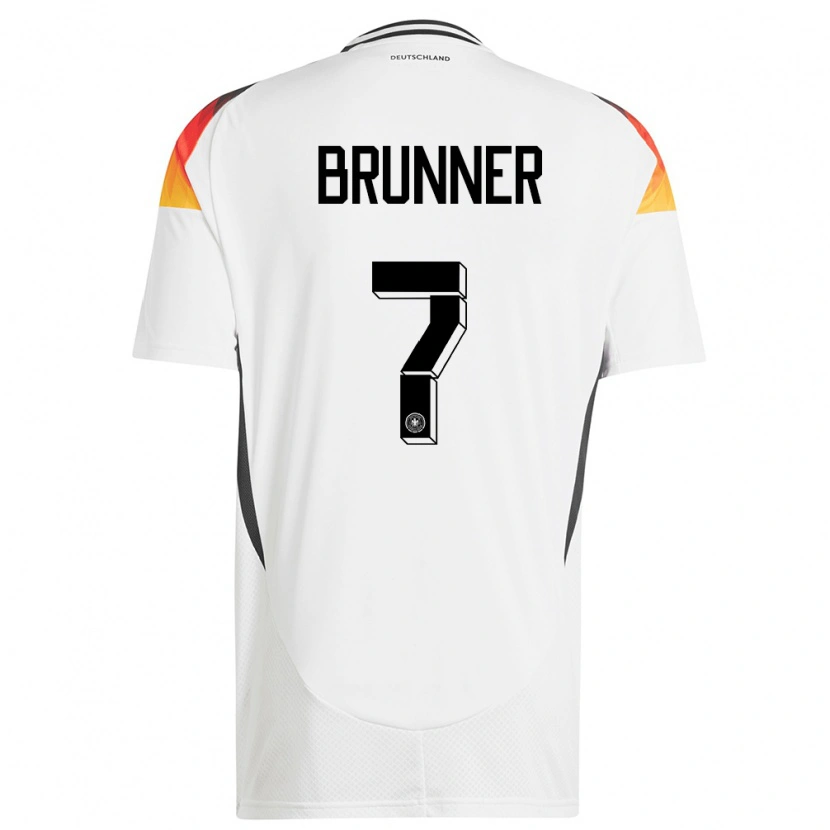 Danxen Heren Duitsland Paris Brunner #7 Wit Thuisshirt Thuistenue 24-26 T-Shirt