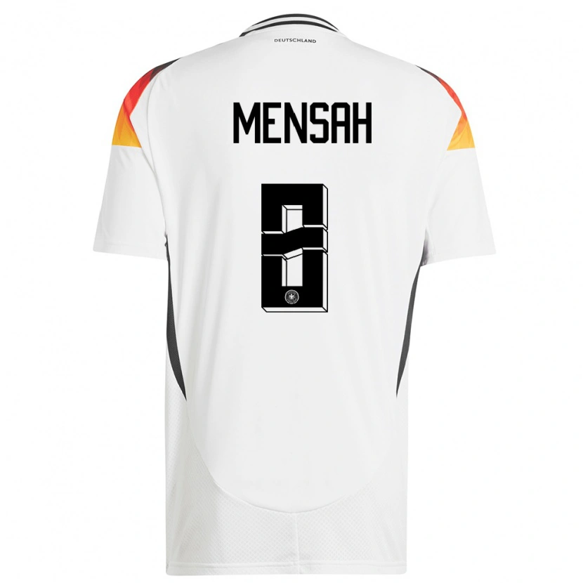 Danxen Heren Duitsland Naba Mensah #8 Wit Thuisshirt Thuistenue 24-26 T-Shirt