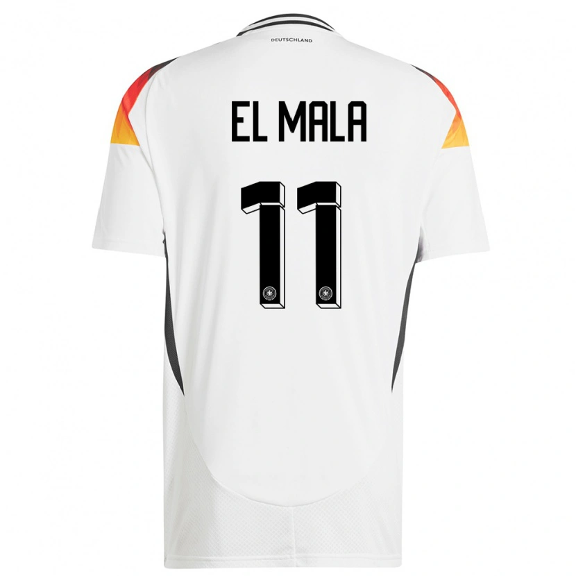 Danxen Heren Duitsland Said El Mala #11 Wit Thuisshirt Thuistenue 24-26 T-Shirt