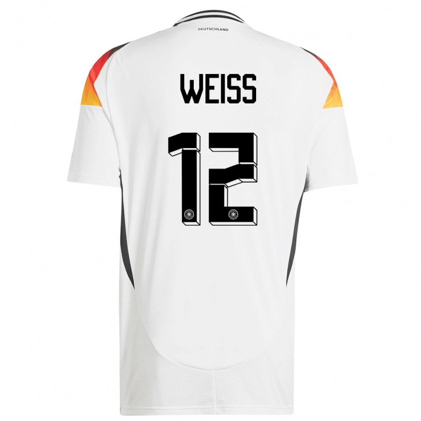 Danxen Heren Duitsland Max Weiß #12 Wit Thuisshirt Thuistenue 24-26 T-Shirt
