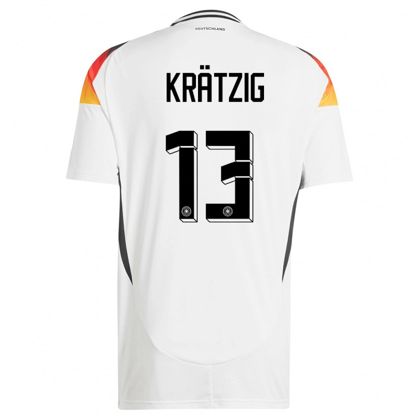 Danxen Heren Duitsland Frans Krätzig #13 Wit Thuisshirt Thuistenue 24-26 T-Shirt