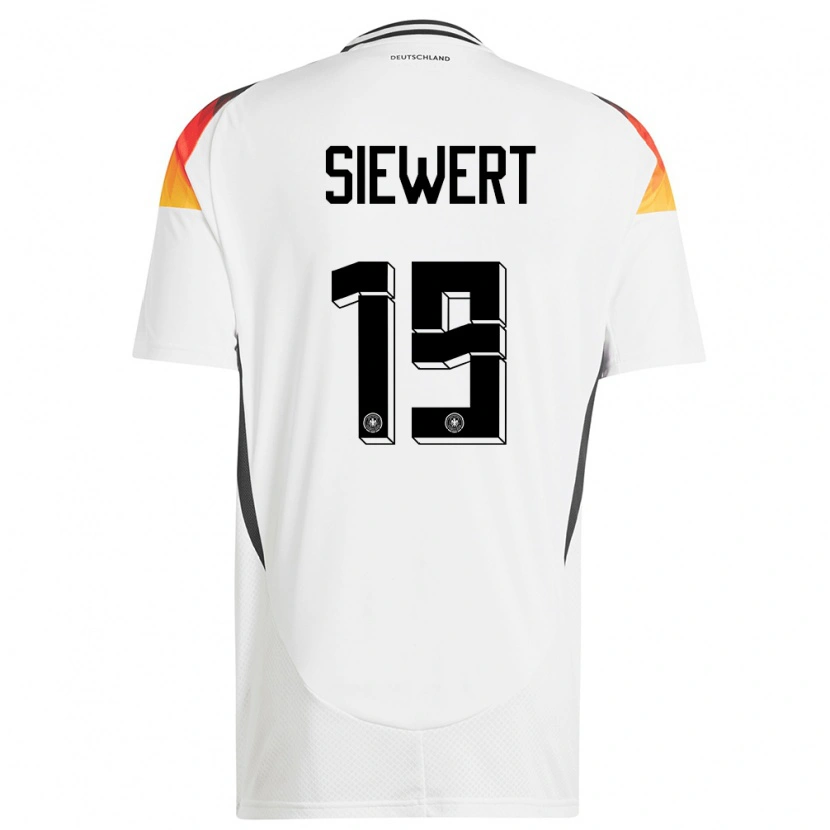 Danxen Heren Duitsland Joschua Siewert #19 Wit Thuisshirt Thuistenue 24-26 T-Shirt