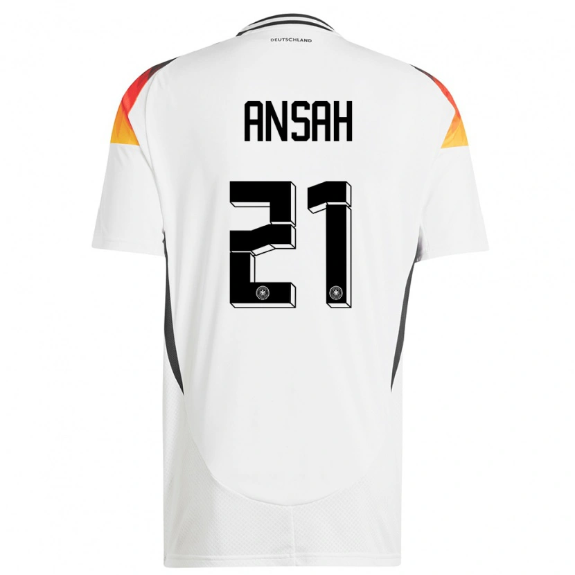 Danxen Heren Duitsland Ilyas Ansah #21 Wit Thuisshirt Thuistenue 24-26 T-Shirt