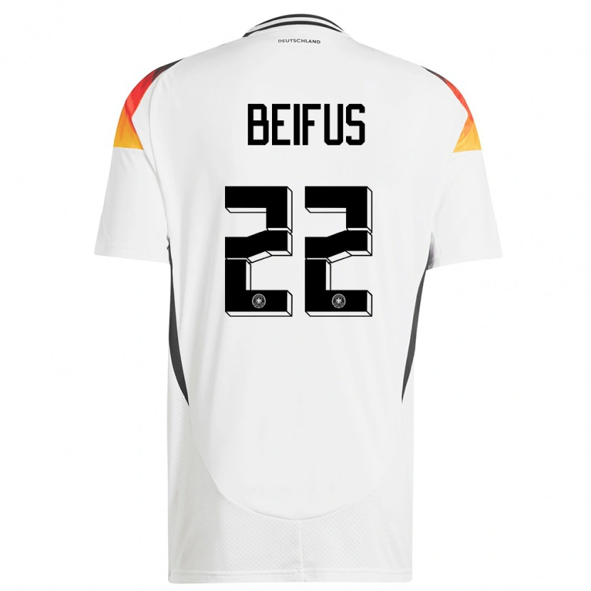 Danxen Heren Duitsland Marcel Beifus #22 Wit Thuisshirt Thuistenue 24-26 T-Shirt