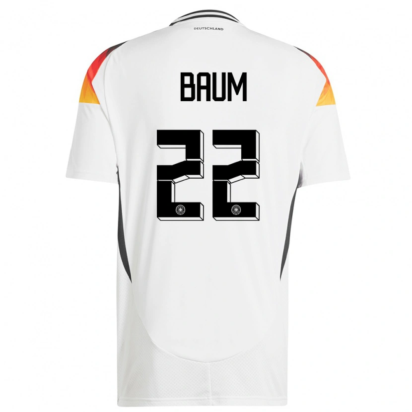 Danxen Heren Duitsland Elias Baum #22 Wit Thuisshirt Thuistenue 24-26 T-Shirt