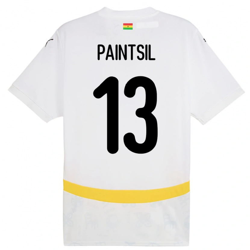 Danxen Heren Ghana Joseph Paintsil #13 Wit Thuisshirt Thuistenue 24-26 T-Shirt