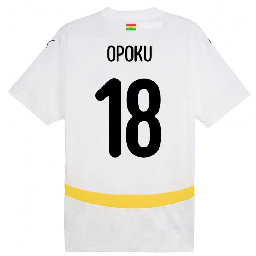 Danxen Heren Ghana Jerome Opoku #18 Wit Thuisshirt Thuistenue 24-26 T-Shirt
